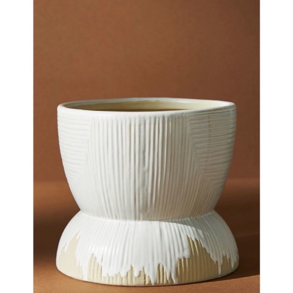 Anthropologie Terra Garden Ceramic Pot Planter